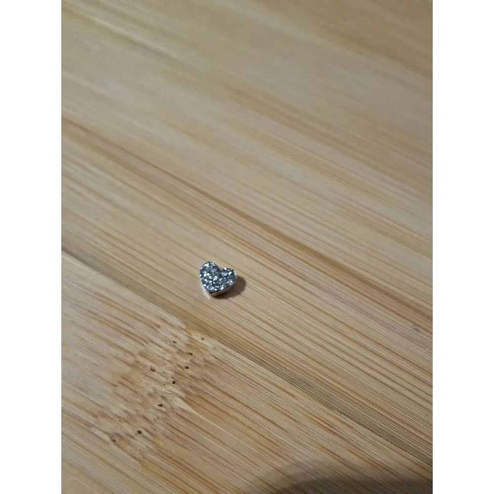 April Birthstone Crystal Heart Floating Locket Charm